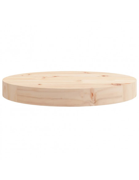Piano Tavolo Rotondo Ø30x3 cm in Legno Massello di Pino