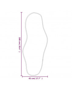 Specchio da Parete Dorato 100x45 cm