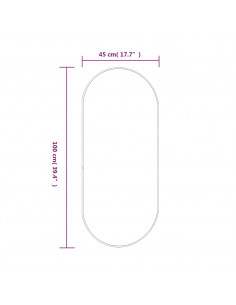 Specchio da Parete Dorato 100x45 cm Ovale