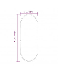 Specchio da Parete Dorato 40x15 cm Ovale