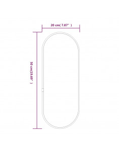 Specchio da Parete Dorato 50x20 cm Ovale
