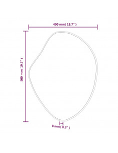 Specchio da Parete Dorato 50x40 cm
