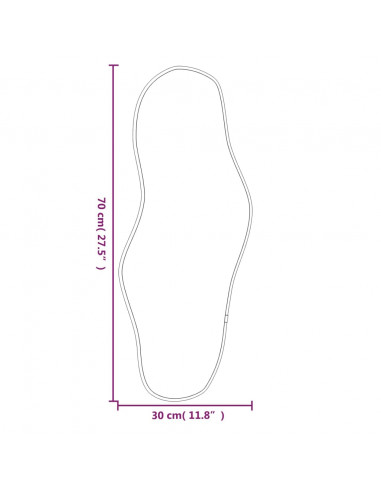 Specchio da Parete Dorato 70x30 cm