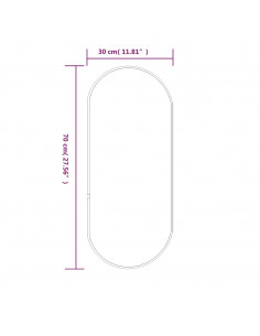 Specchio da Parete Dorato 70x30 cm Ovale