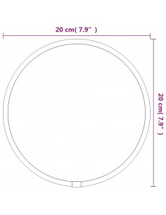 Specchio da Parete Dorato Ø 20 cm Rotondo