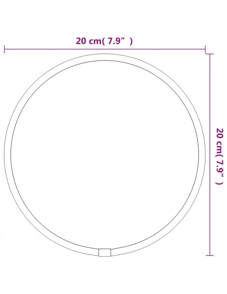 Specchio da Parete Dorato Ø 20 cm Rotondo