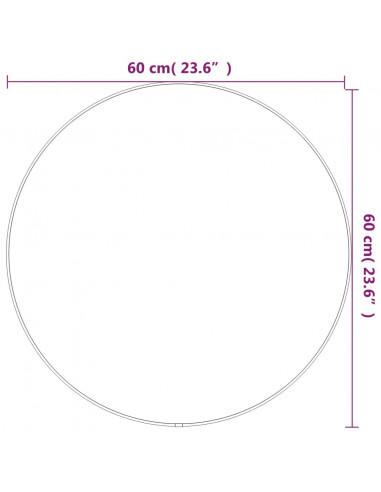 Specchio da Parete Dorato Ø 60 cm Rotondo