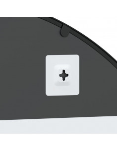 Specchio da Parete Nero 100x110 cm Arco in Ferro