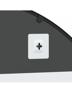 Specchio da Parete Nero 100x130 cm Arco in Ferro