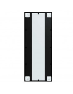 Specchio da Parete Nero 100x40 cm in Metallo