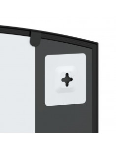 Specchio da Parete Nero 100x60 cm Arco in Ferro