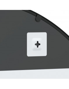 Specchio da Parete Nero 100x70 cm Arco in Ferro