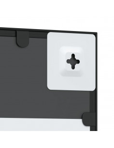 Specchio da Parete Nero 20x50 cm Rettangolare in Ferro