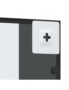 Specchio da Parete Nero 30x100 cm Rettangolare in Ferro