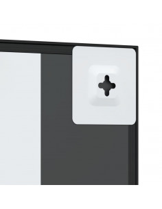 Specchio da Parete Nero 30x30 cm Quadrato in Ferro