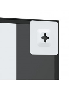 Specchio da Parete Nero 30x40 cm Rettangolare in Ferro