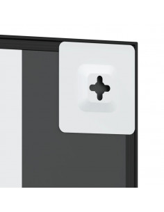 Specchio da Parete Nero 30x60 cm Rettangolare in Ferro