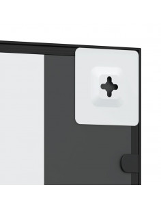 Specchio da Parete Nero 30x80 cm Rettangolare in Ferro