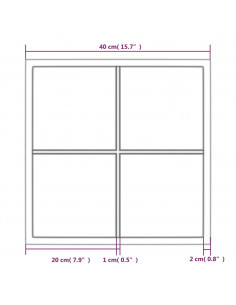 Specchio da Parete Nero 40x40 cm in Metallo