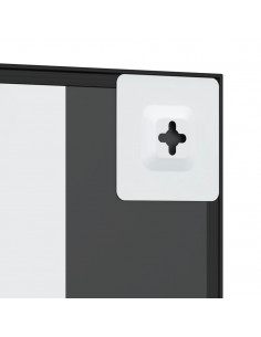 Specchio da Parete Nero 40x40 cm Quadrato in Ferro