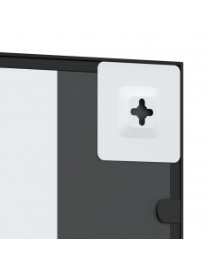 Specchio da Parete Nero 40x50 cm Rettangolare in Ferro