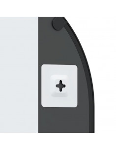 Specchio da Parete Nero 40x80 cm Arco in Ferro