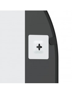 Specchio da Parete Nero 50x100 cm Arco in Ferro