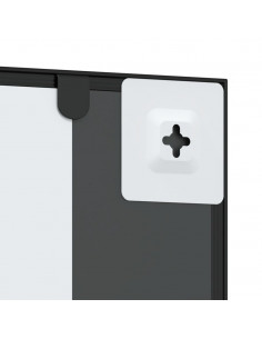 Specchio da Parete Nero 50x100 cm Rettangolare in Ferro