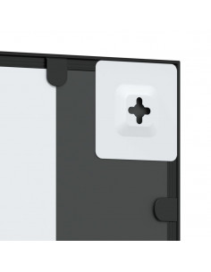 Specchio da Parete Nero 50x100 cm Rettangolare in Ferro