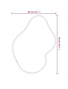 Specchio da Parete Nero 50x40 cm