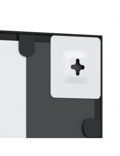 Specchio da Parete Nero 50x50 cm Quadrato in Ferro