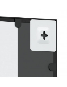 Specchio da Parete Nero 50x60 cm Rettangolare in Ferro