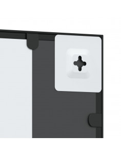 Specchio da Parete Nero 50x80 cm Rettangolare in Ferro