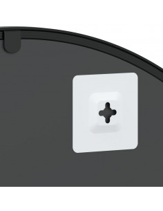 Specchio da Parete Nero 60x110 cm Arco in Ferro