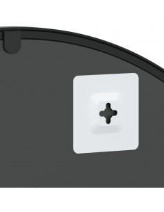 Specchio da Parete Nero 60x130 cm Arco in Ferro