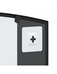 Specchio da Parete Nero 60x30 cm Arco in Ferro