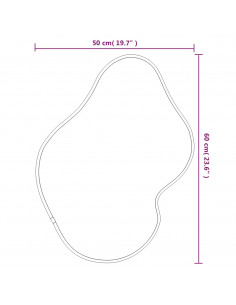 Specchio da Parete Nero 60x50 cm