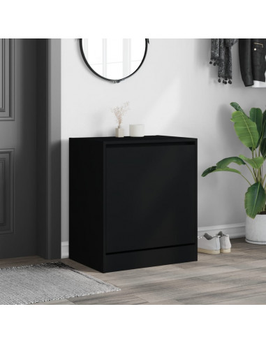 Scarpiera Nera 60x42x69 cm in Legno Multistrato