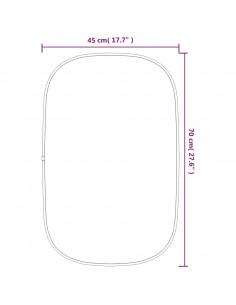 Specchio da Parete Nero 70x45 cm