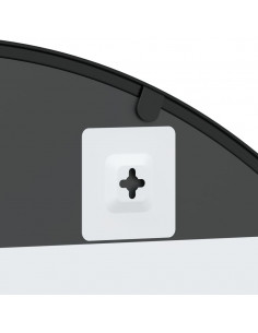 Specchio da Parete Nero 80x120 cm Arco in Ferro