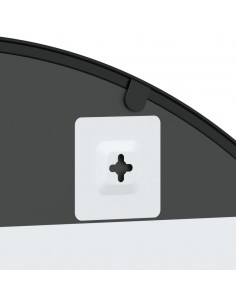 Specchio da Parete Nero 80x140 cm Arco in Ferro