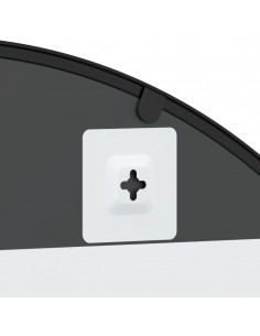 Specchio da Parete Nero 80x40 cm Arco in Ferro