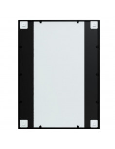 Specchio da Parete Nero 80x40 cm in Metallo