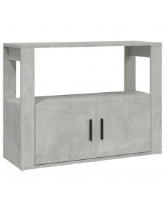 Credenza Grigio Cemento 80x30x60 cm in Legno Multistrato 2