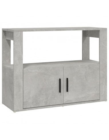 Credenza Grigio Cemento 80x30x60 cm in Legno Multistrato