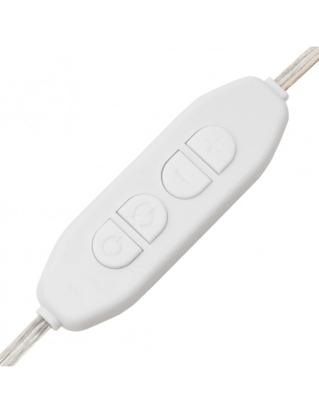 Specchio da Parete Rotondo Senza Cornice con Luci LED in Vetro