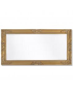 Specchio da Parete Stile Barocco 100x50 cm Oro