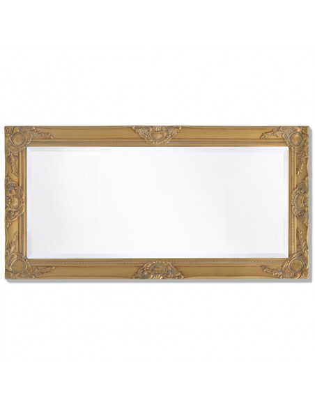 Specchio da Parete Stile Barocco 100x50 cm Oro