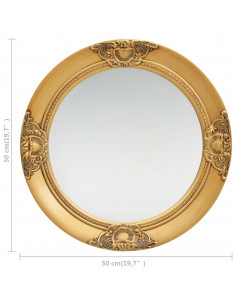 Specchio da Parete Stile Barocco 50 cm Oro