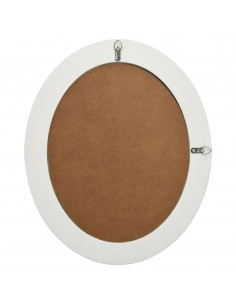 Specchio da Parete Stile Barocco 50x60 cm Bianco